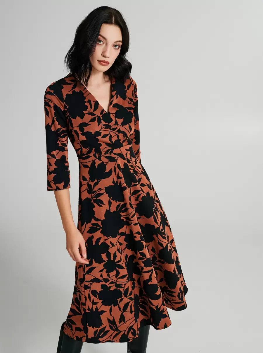 Full Dress With Contrasting Floral Print Quick Women Var Crock Dresses & Jumpsuits - 4