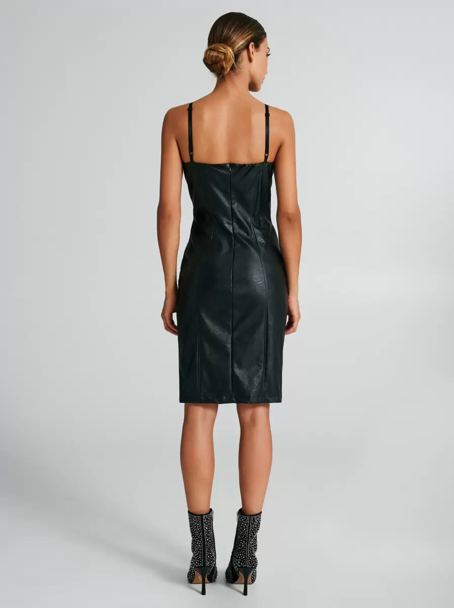 Faux Leather Sheath Dress Dresses & Jumpsuits Markdown Black Women - 2