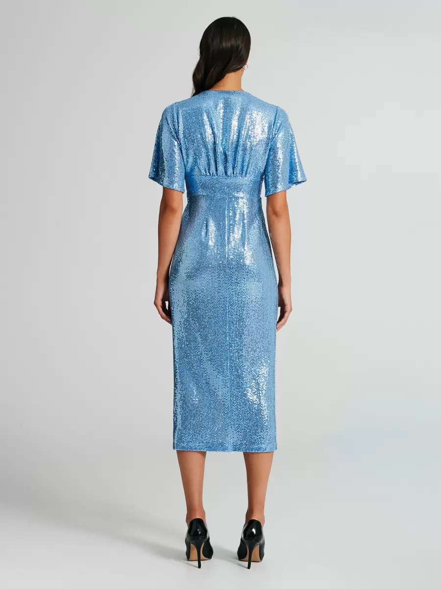 Blue Ligh Paper Sugar Midi Sequin Dress Dresses & Jumpsuits Professional Women - 2