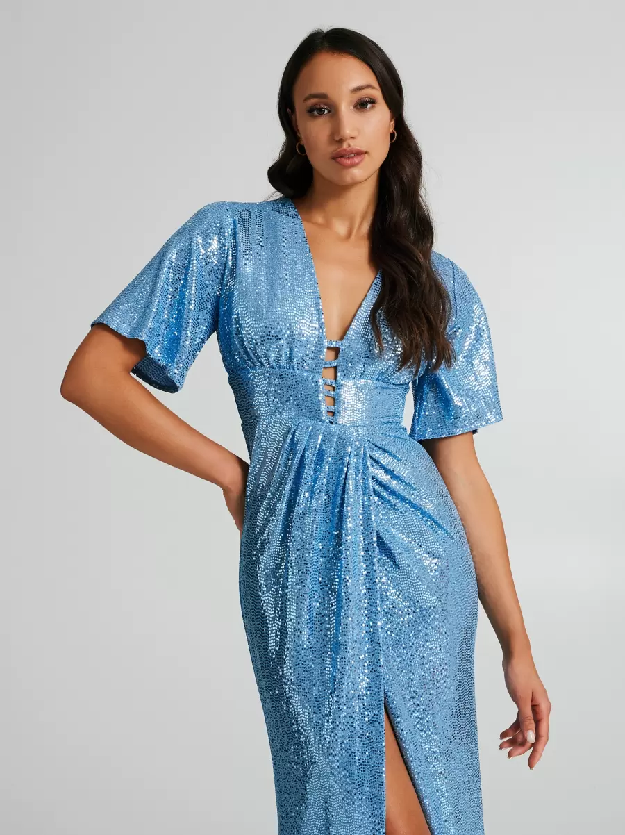 Blue Ligh Paper Sugar Midi Sequin Dress Dresses & Jumpsuits Professional Women - 4