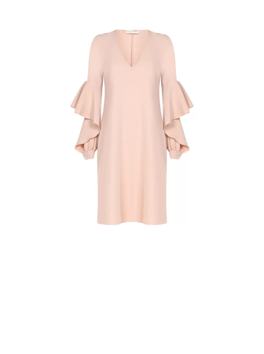 Pink Dress With Ruffled Sleeves Dresses & Jumpsuits Women Reliable - 5
