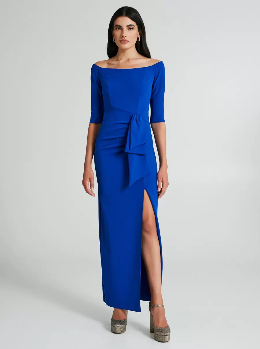 Dresses & Jumpsuits Women Blue China Long Strapless Dress Sleek - 1