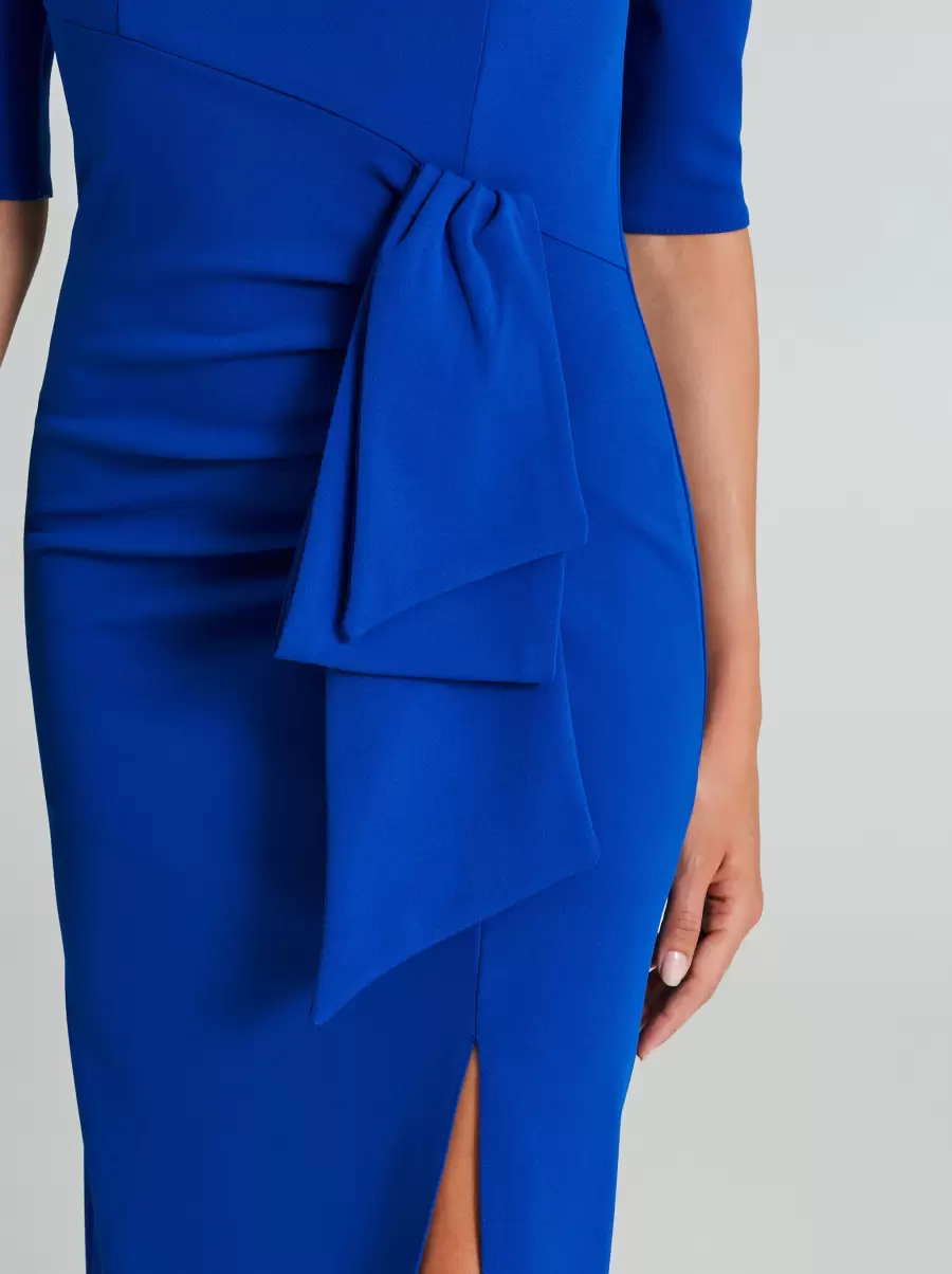 Dresses & Jumpsuits Women Blue China Long Strapless Dress Sleek - 3