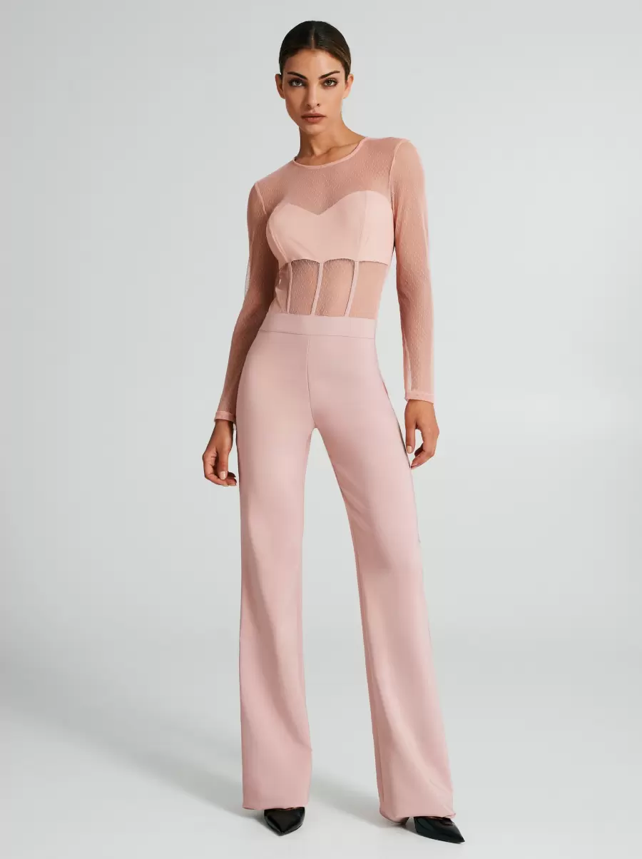 Bargain Jumpsuit With Lace Bodice Pink Dresses & Jumpsuits Women - 1