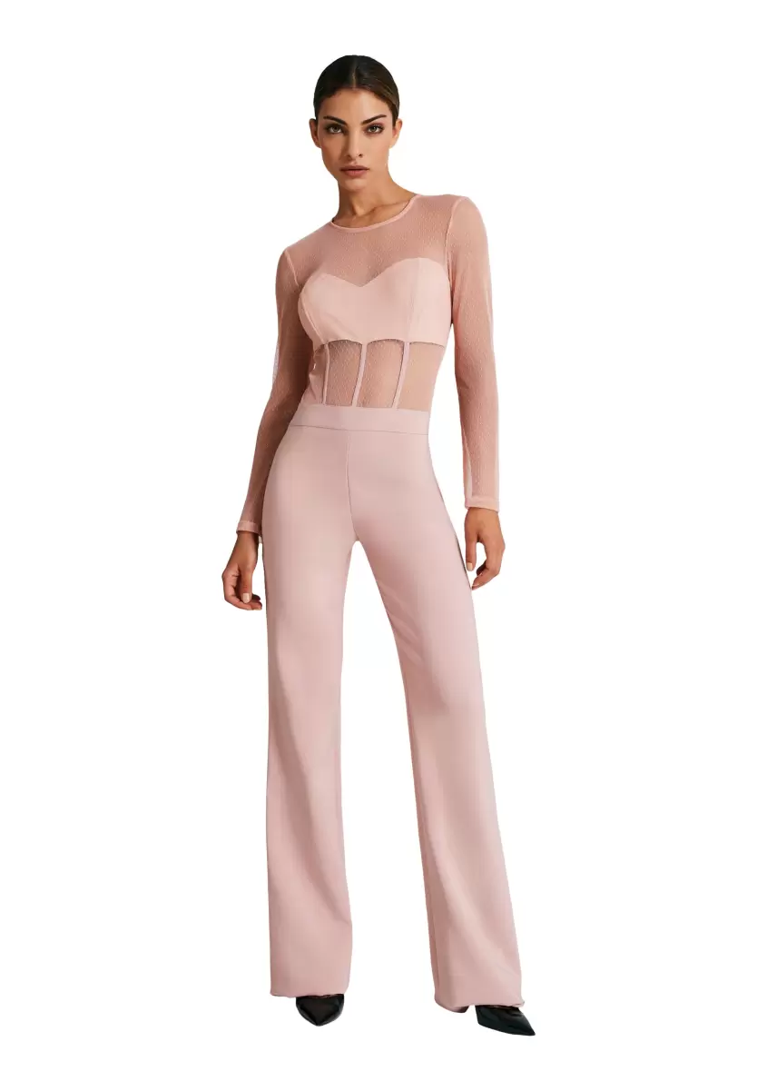 Bargain Jumpsuit With Lace Bodice Pink Dresses & Jumpsuits Women - 4