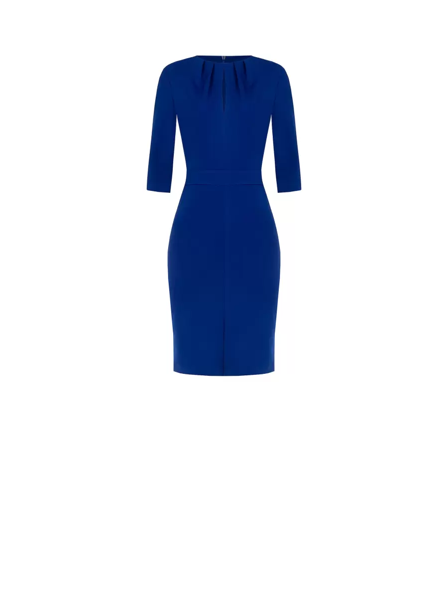 Offer Women Dresses & Jumpsuits Milano Stitch Sheath Dress Blue China - 5