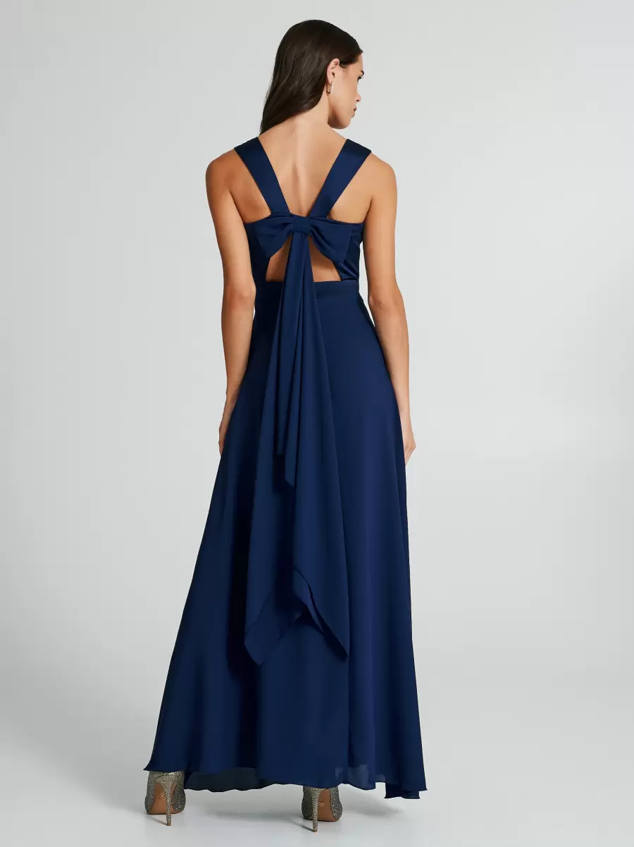 Women Blue Dresses & Jumpsuits Rinascimento Atelier Dress With Bow Cost-Effective - 3