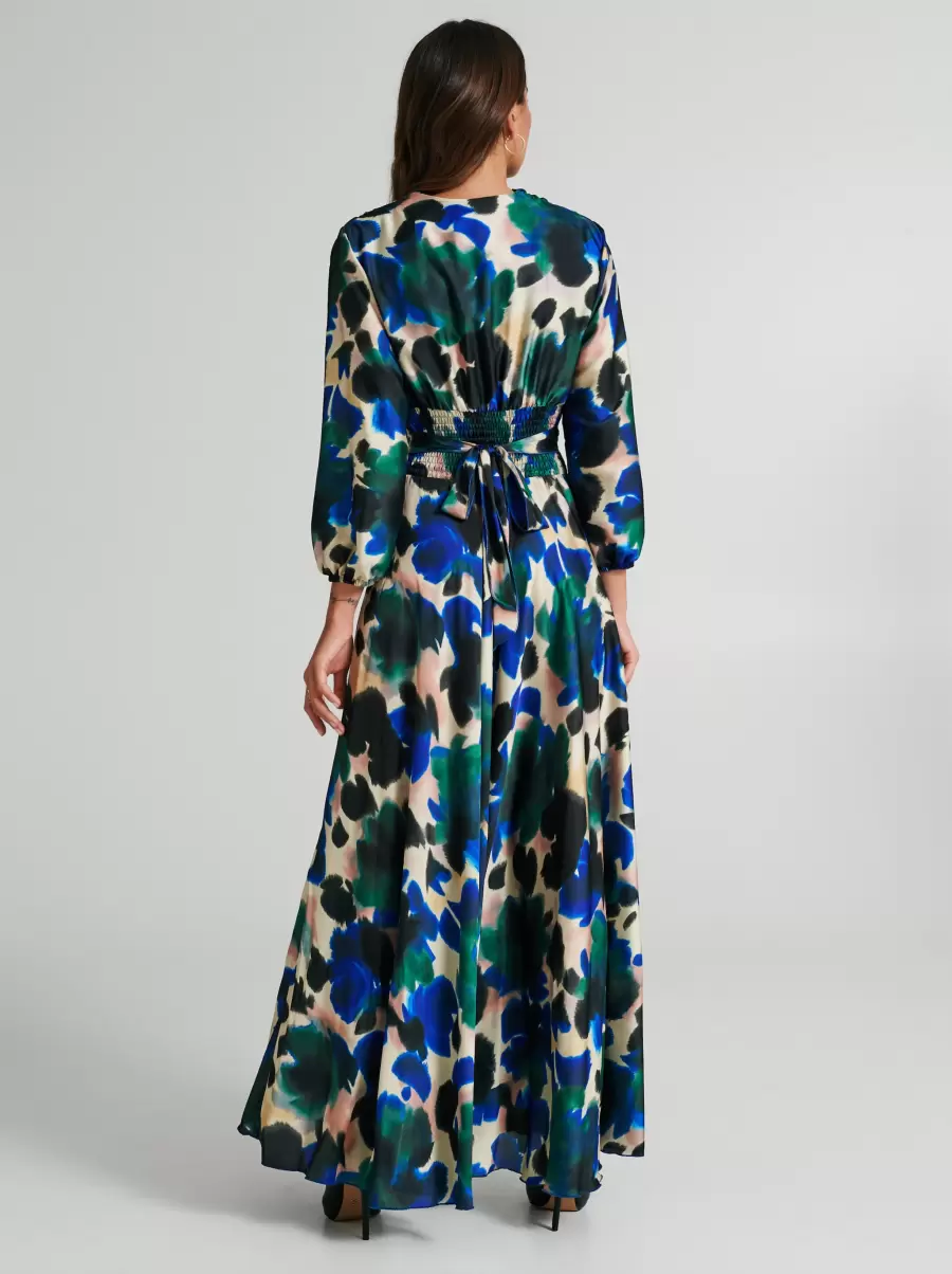 Convenient Dresses & Jumpsuits Var Green Bottle Abstract Floral Print Dress Women - 3