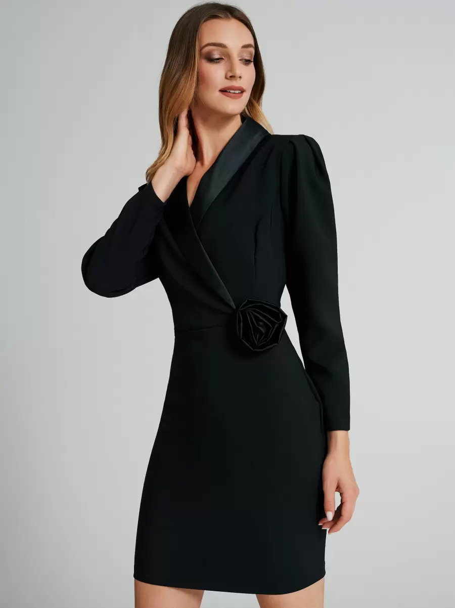 Jacket Dress With Rose Dresses & Jumpsuits Black Women State-Of-The-Art - 4