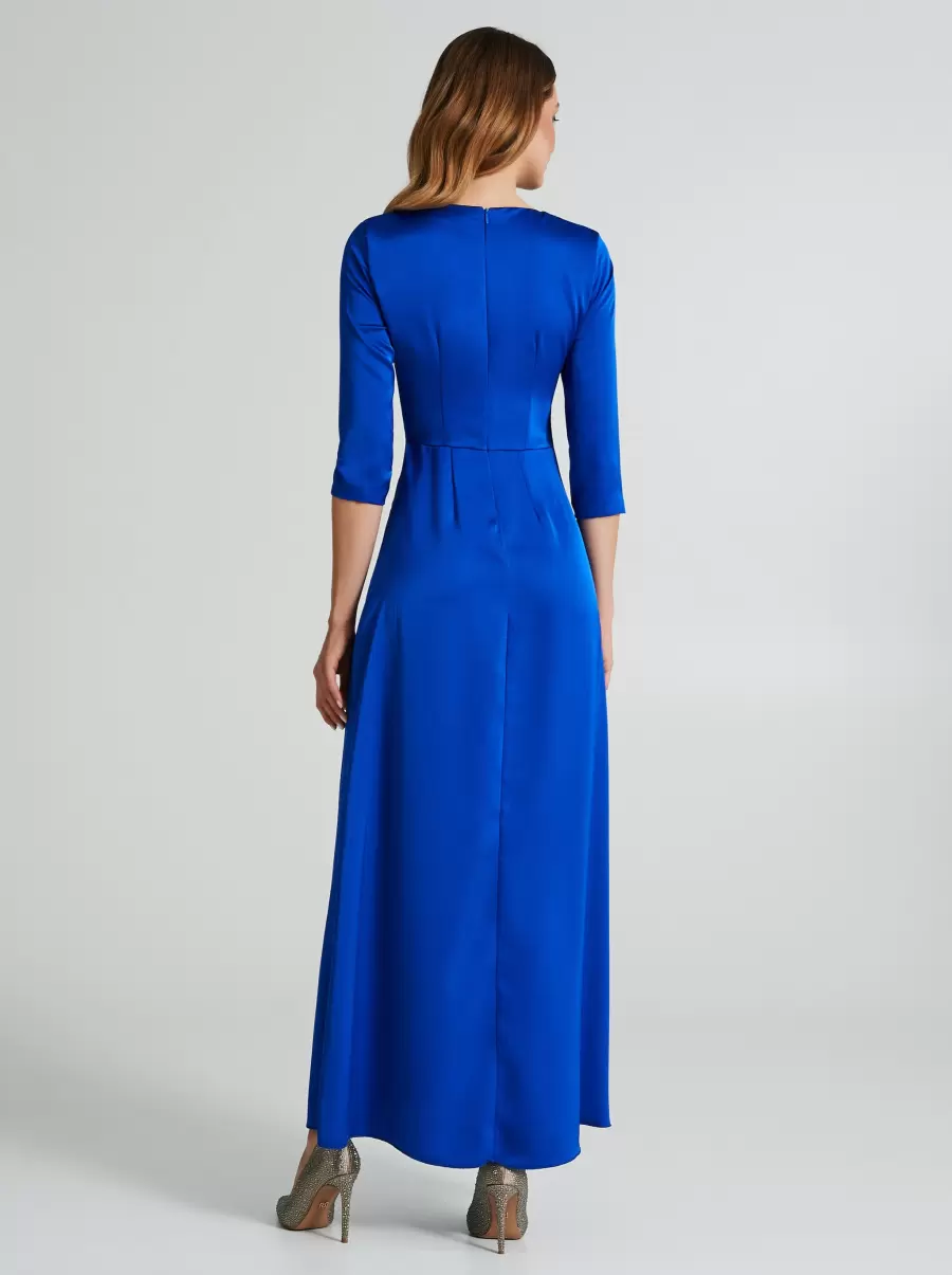 Cutting-Edge Blue China Women Dress With Side Cut-Out Detail Dresses & Jumpsuits - 2