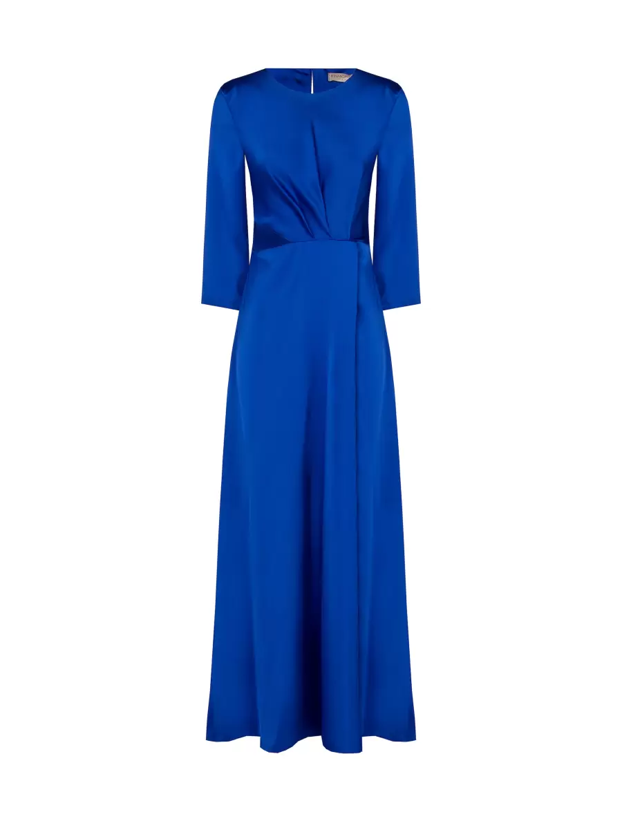 Cutting-Edge Blue China Women Dress With Side Cut-Out Detail Dresses & Jumpsuits - 6