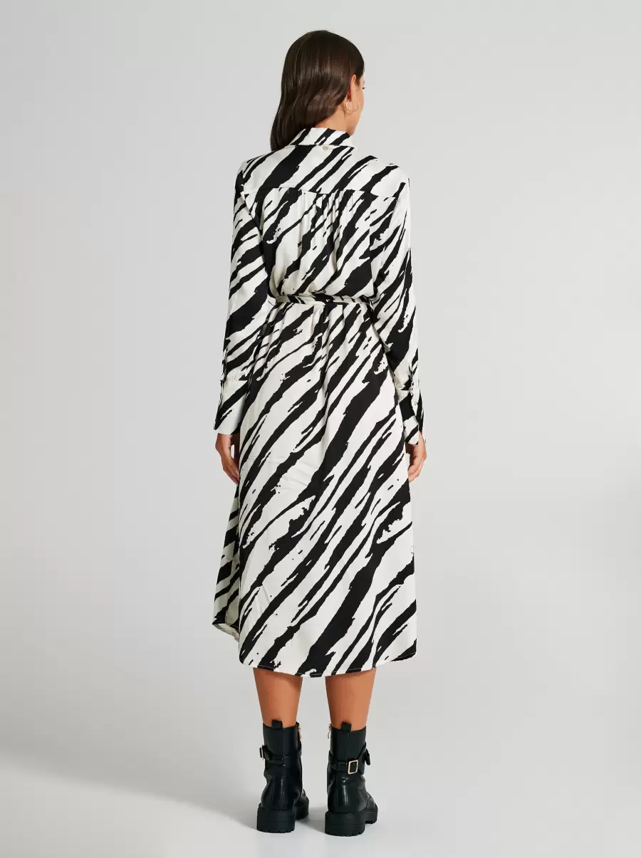 Var Black Women Zebra-Print Chemise Dress Dresses & Jumpsuits Revolutionize - 2