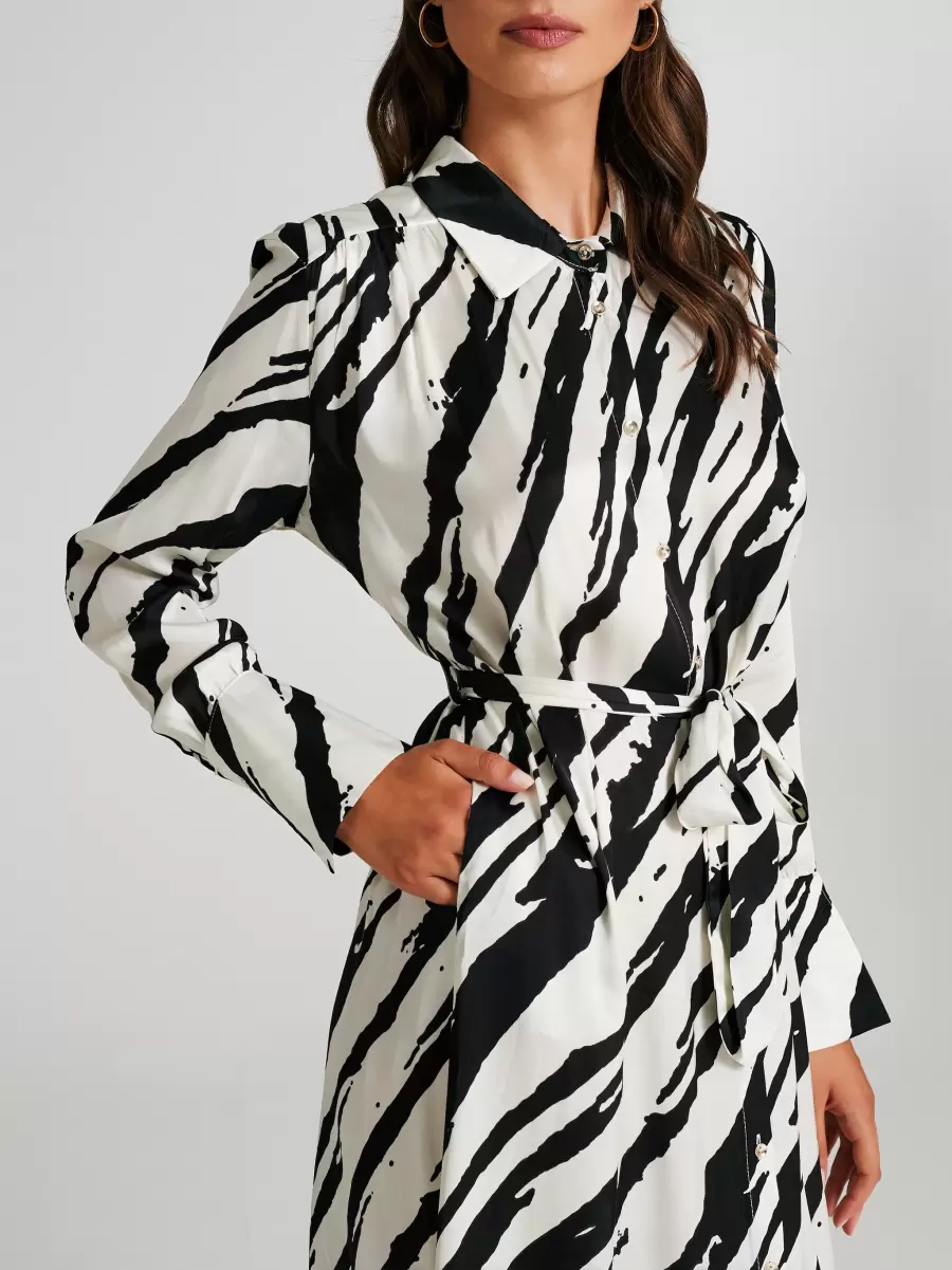 Var Black Women Zebra-Print Chemise Dress Dresses & Jumpsuits Revolutionize - 3
