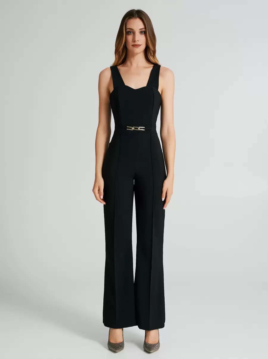Store Palazzo Jumpsuit With Chain Women Black Dresses & Jumpsuits - 1