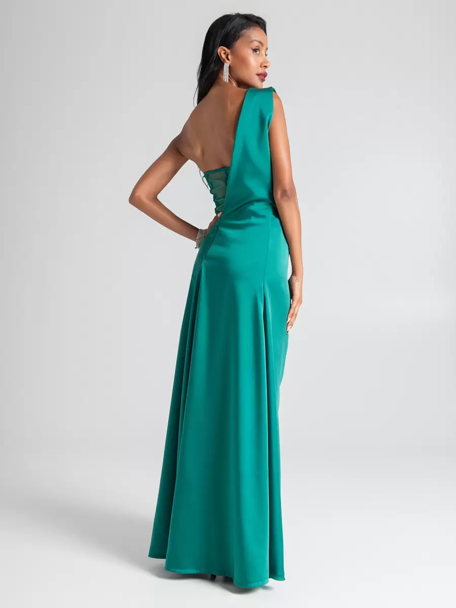 One-Shoulder Mermaid Dress Dresses & Jumpsuits Greem Emerald Women Bargain - 2