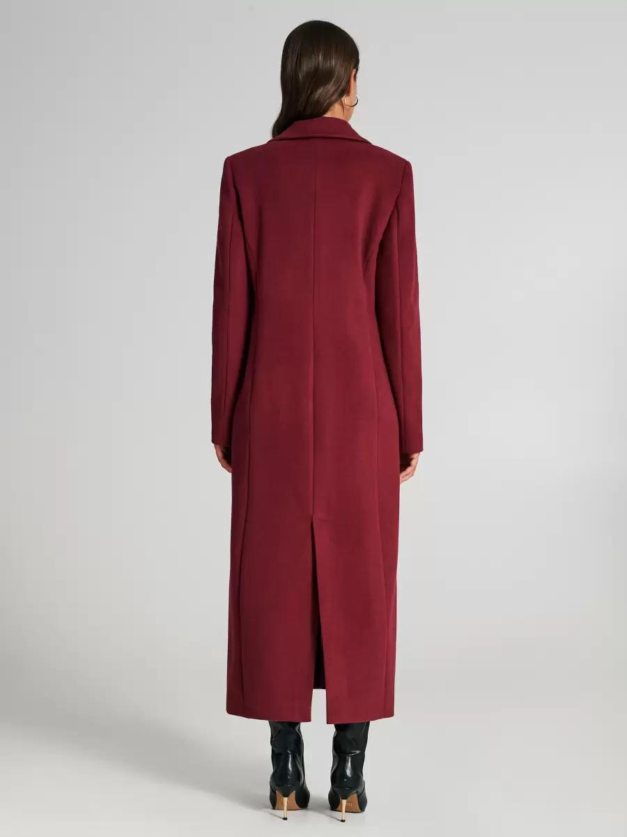 Bordeaux Coats & Down Jackets Long Velour Coat Women Price Drop - 3