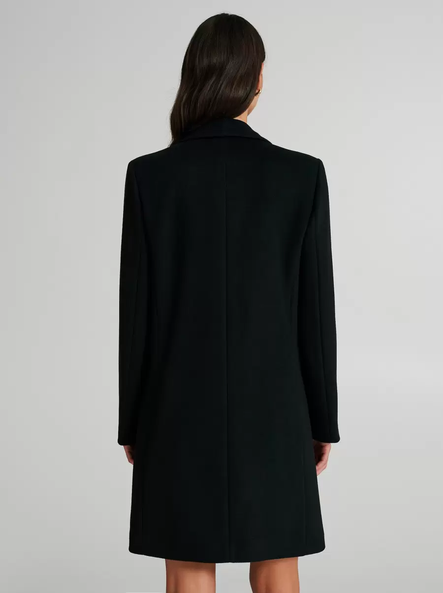 Slim-Fit Medium-Length Coat Women Black Coats & Down Jackets Special Deal - 3