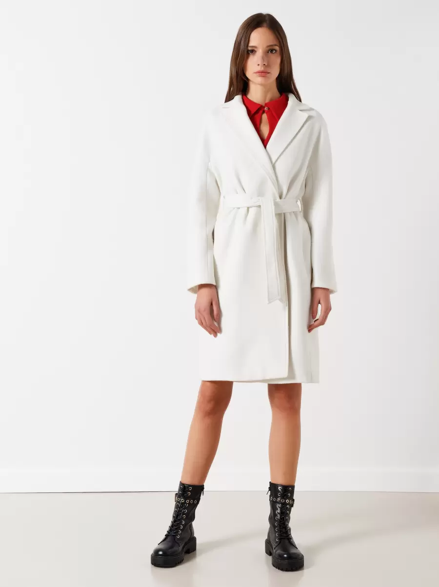Women Coats & Down Jackets Must-Go Prices Robe Coat White Cream - 1