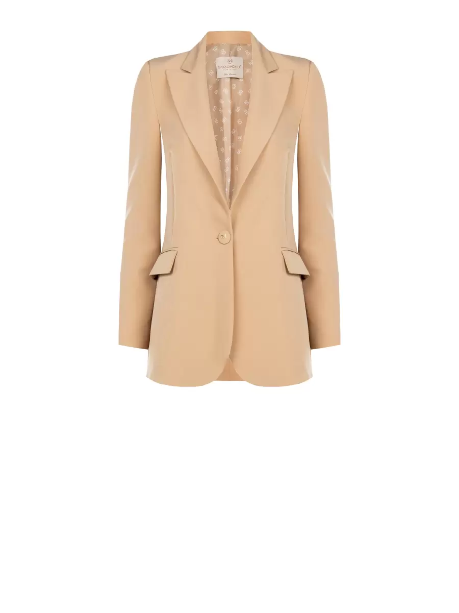 Jackets & Waistcoat Women Single-Button Long Jacket Beige Sustainable - 6