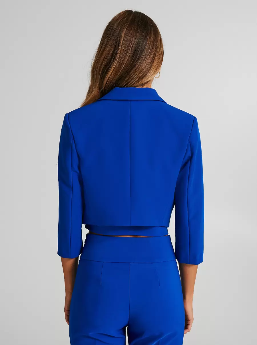 Exclusive Offer Sheath Dress With Mirrors Women Jackets & Waistcoat Blue China - 4