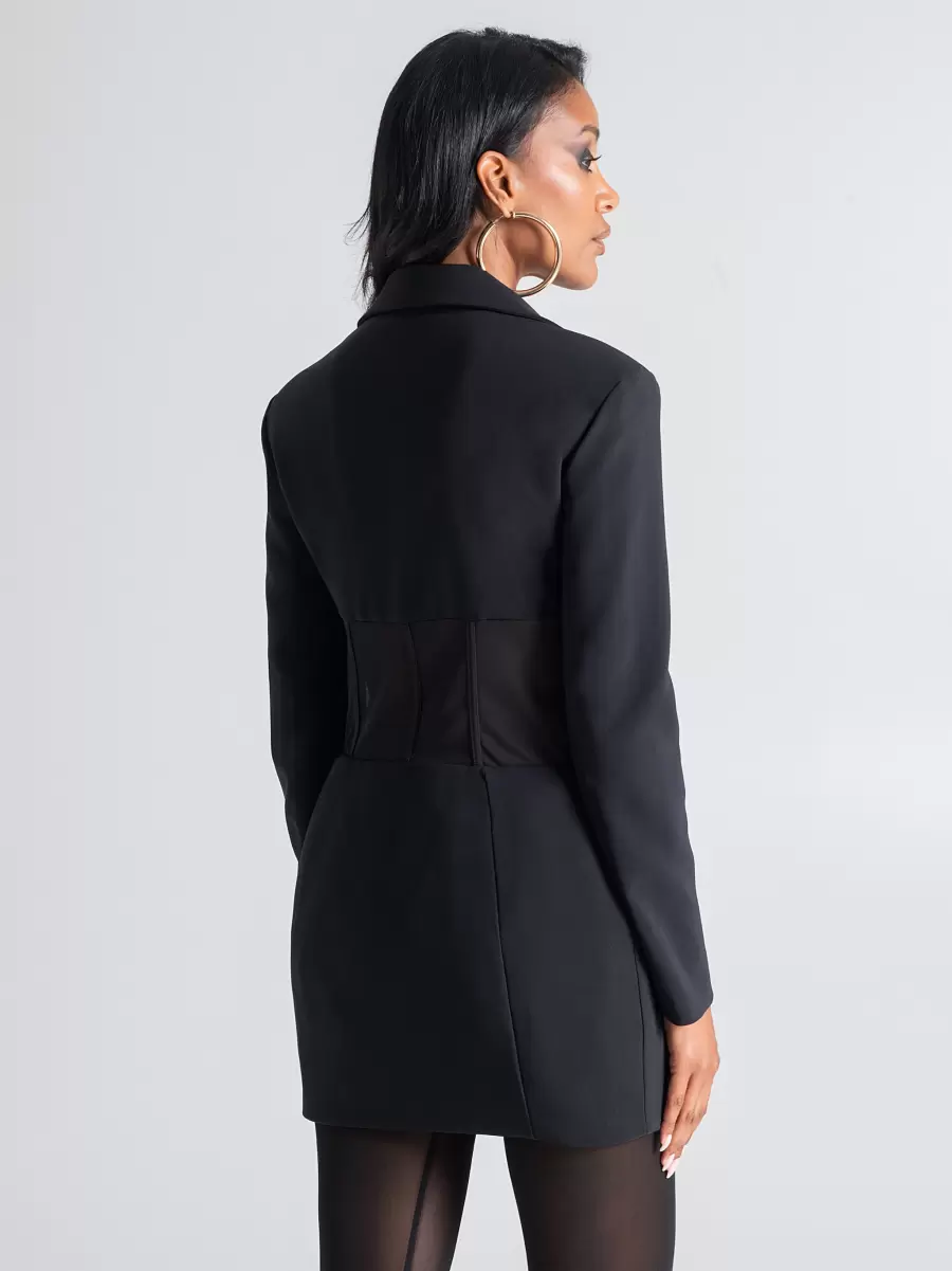 Sustainable Jackets & Waistcoat Structured Jacket With Hook Women Black - 4