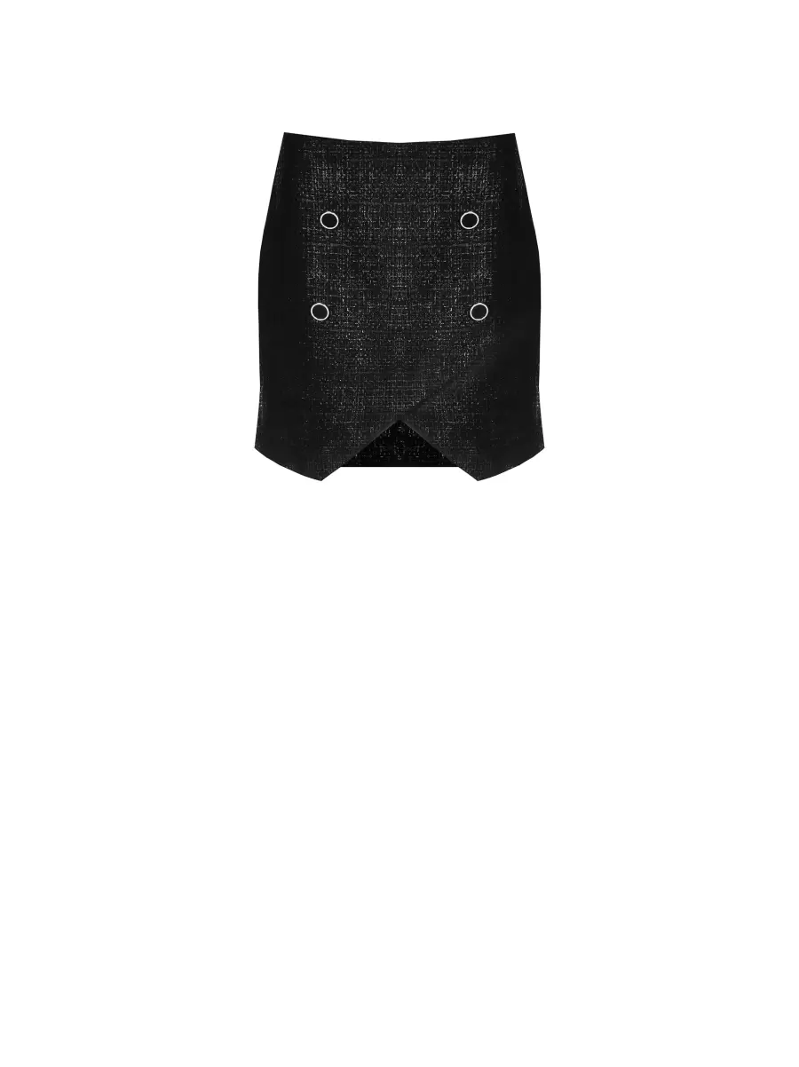 Wrap-Around Skirt In Woven Matte Women Suits Enrich Black - 6