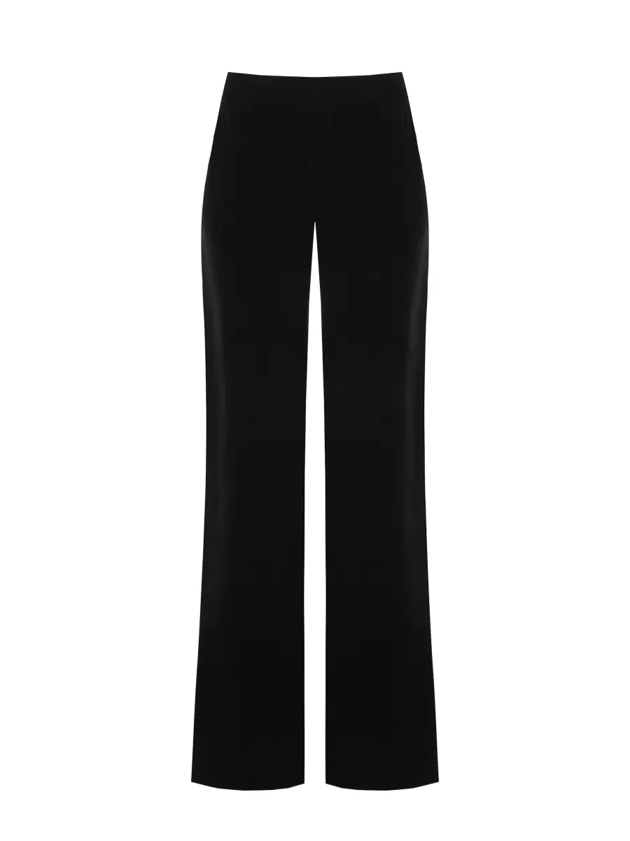 Women Trousers & Jeans Black Proven Flared Knit Trousers - 7
