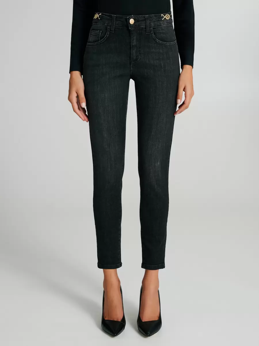Women Trousers & Jeans Skinny Jeans With Jewel Detail Price Drop Black - 2