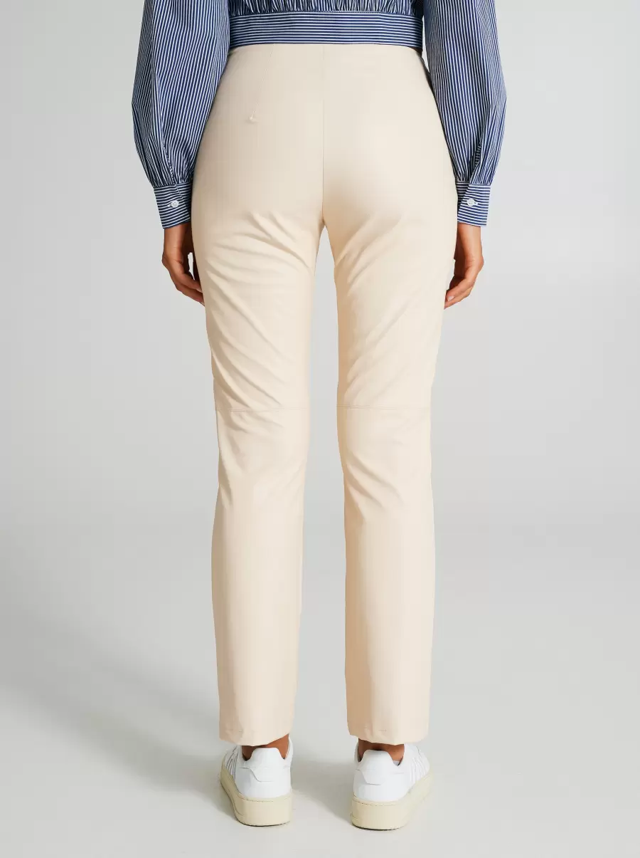 Pioneer Women Trousers & Jeans Faux Leather Straight-Leg Trousers Ivory - 3