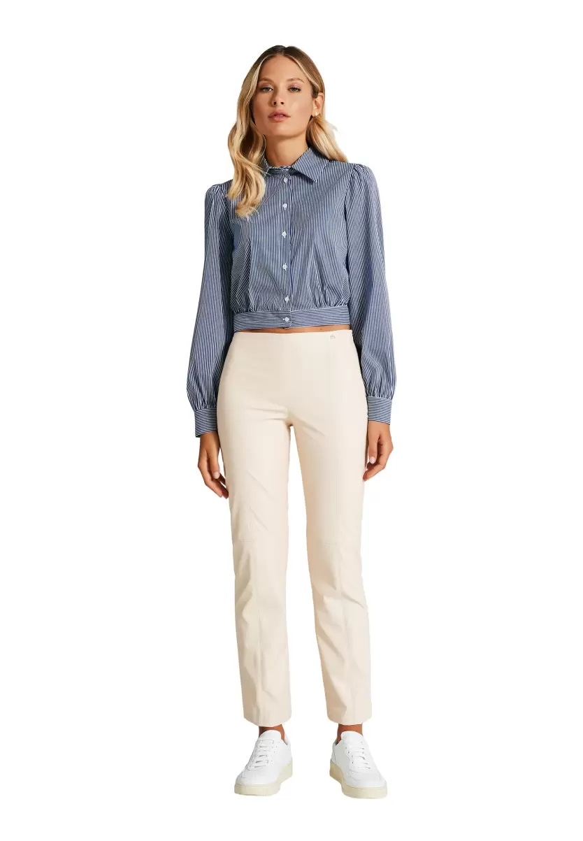 Pioneer Women Trousers & Jeans Faux Leather Straight-Leg Trousers Ivory - 5