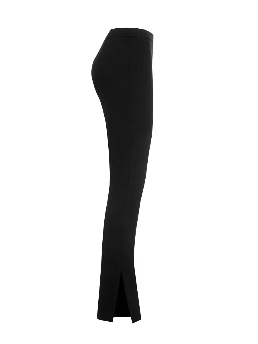 Deal Flared Trousers With Side Slit Black Women Trousers & Jeans - 2