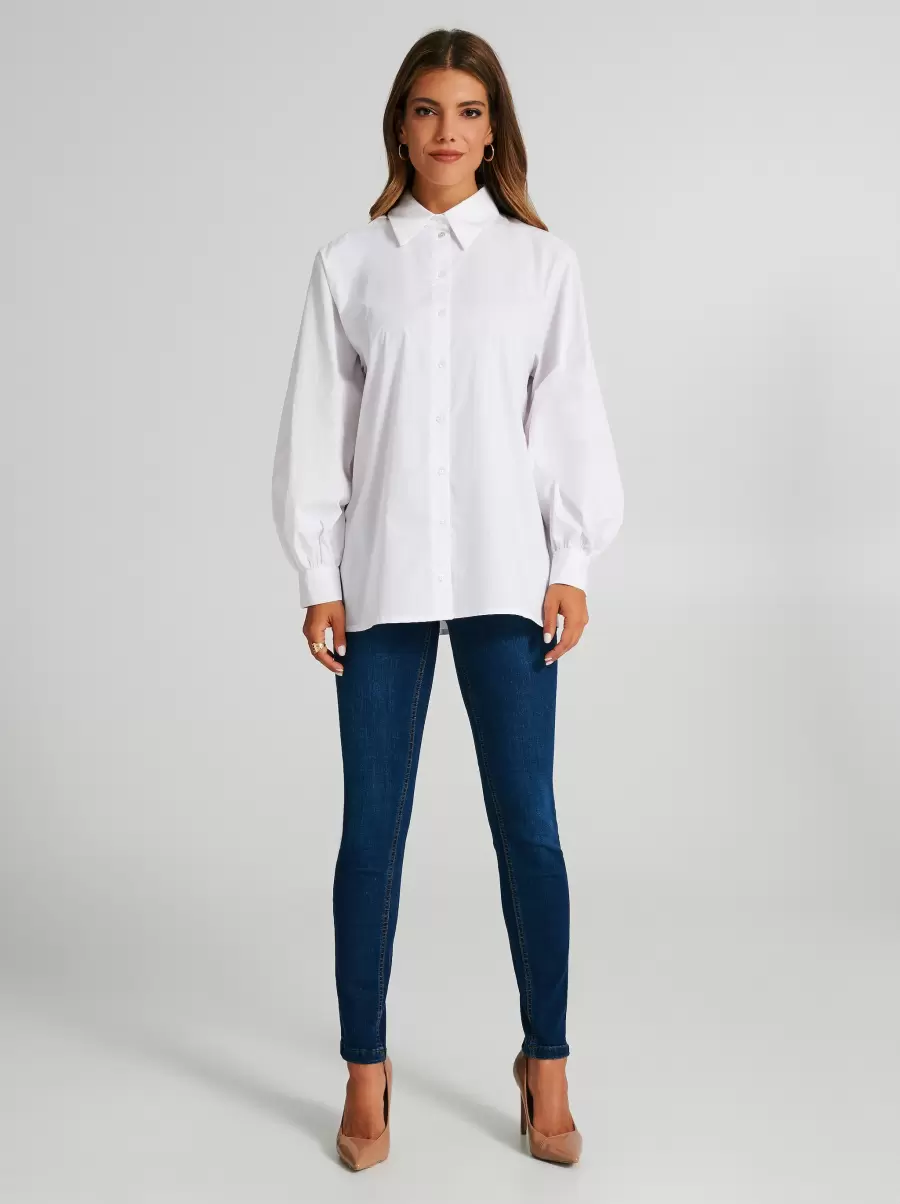 Deal Blouse With Puff Sleeves White Shirts & Blouses Women - 1
