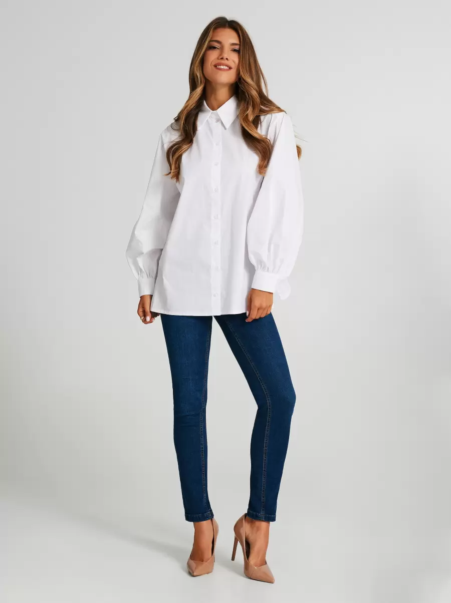 Deal Blouse With Puff Sleeves White Shirts & Blouses Women - 5