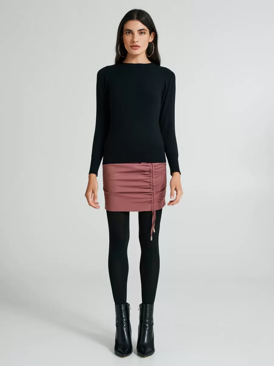 Knitwear Women Basic Crewneck Sweater Black Bargain - 1