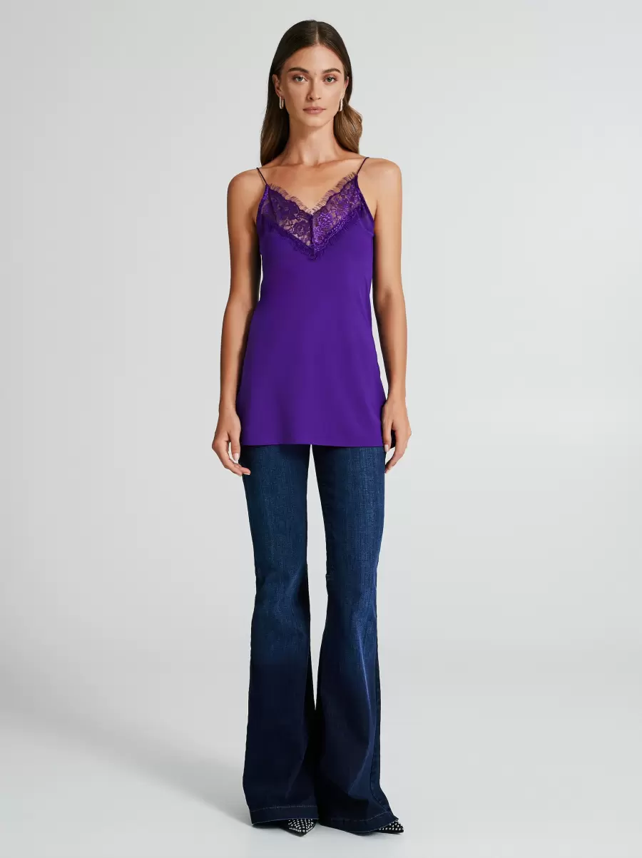 Top With Lace Insert Tops & Tshirts Violet Purchase Women - 1