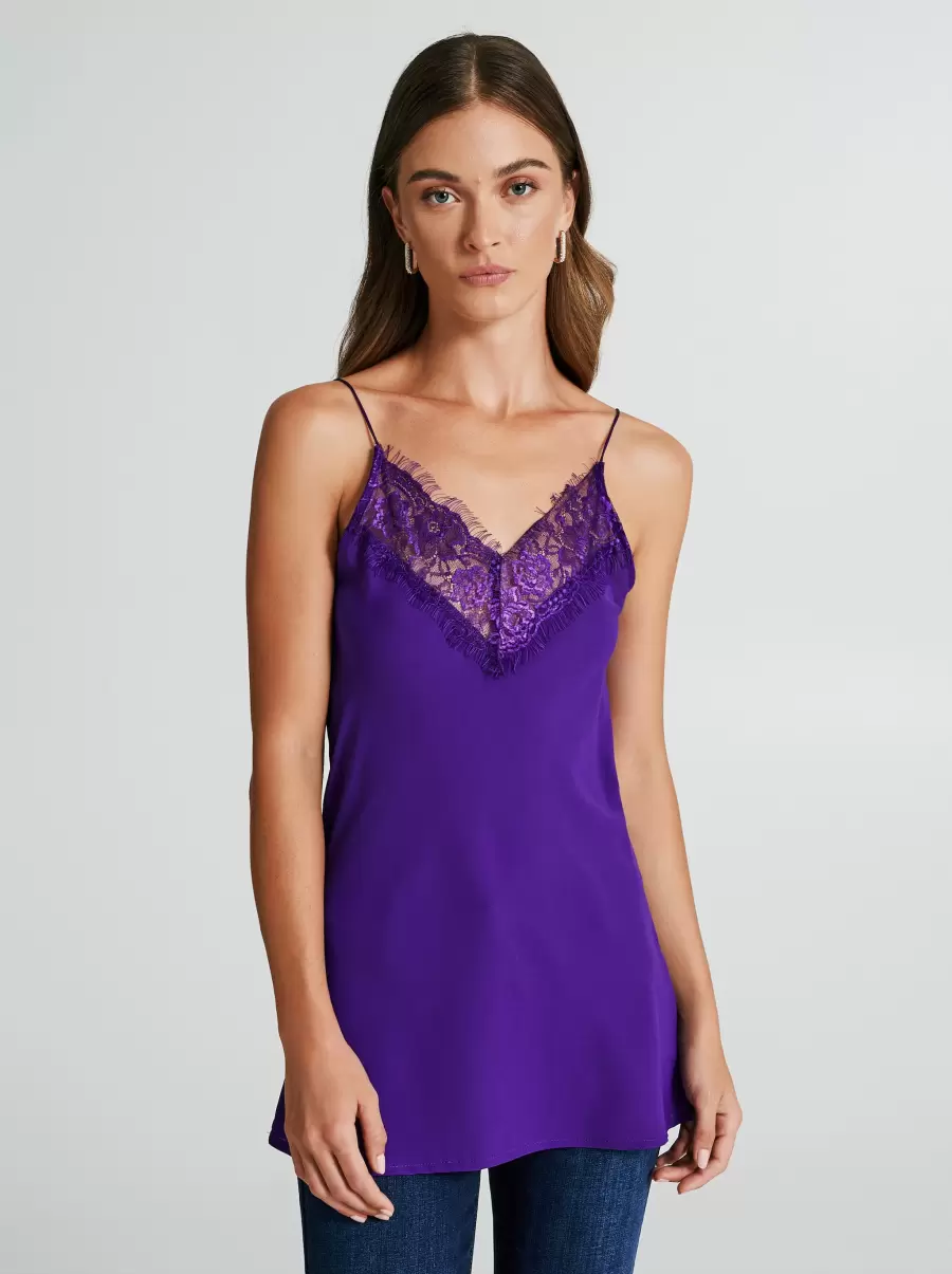 Top With Lace Insert Tops & Tshirts Violet Purchase Women - 2