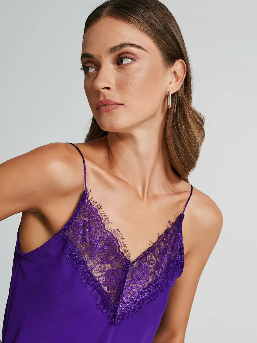 Top With Lace Insert Tops & Tshirts Violet Purchase Women - 4