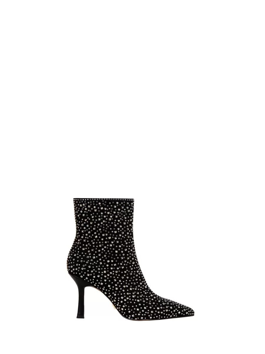 Women Top Footwear Black Ankle Boots With Studs - 1
