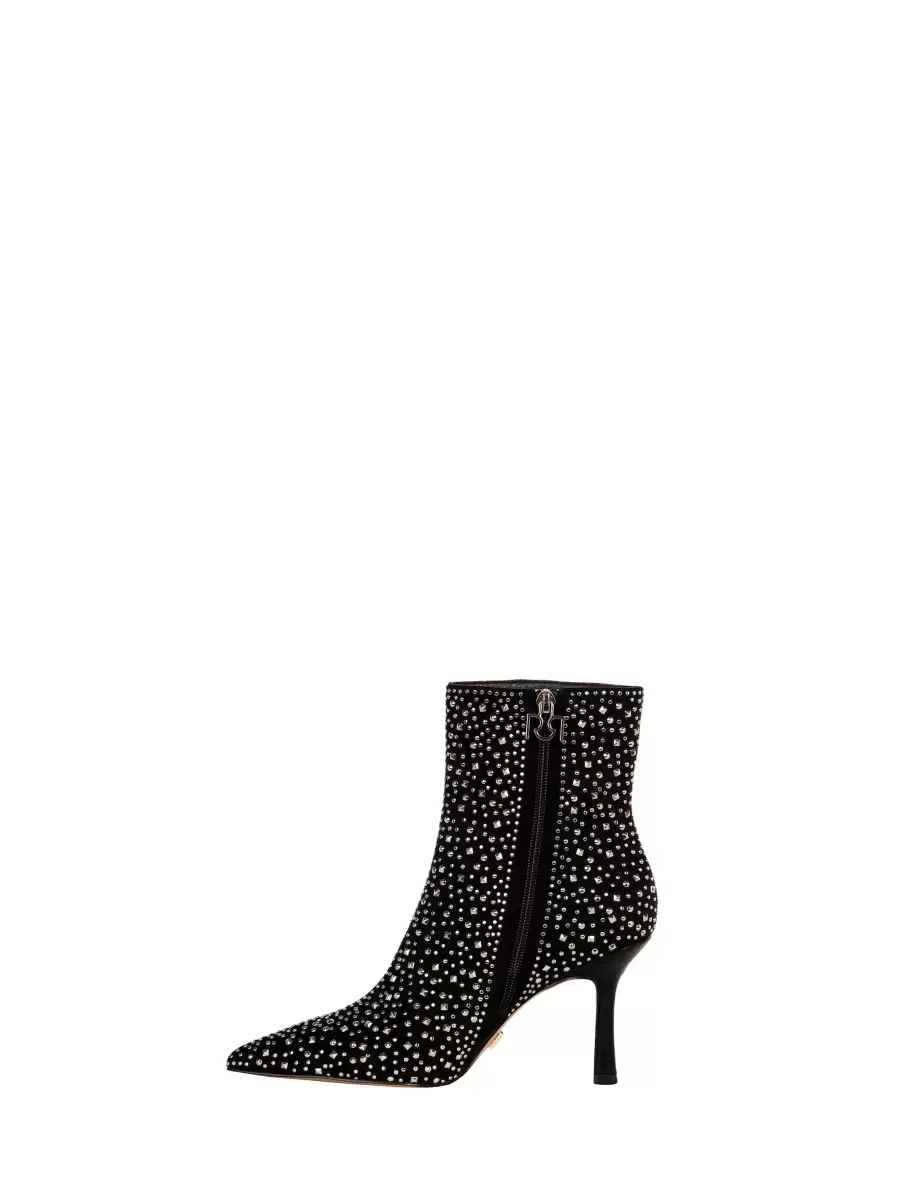 Women Top Footwear Black Ankle Boots With Studs - 2