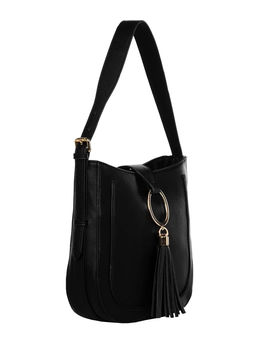 Bags Hobo Shoulder Bag With Tassels Nourishing Women Black - 2