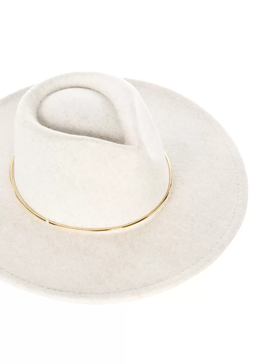 Women's Hats And Gloves White Cream Efficient Wide Brim Hat Women - 5