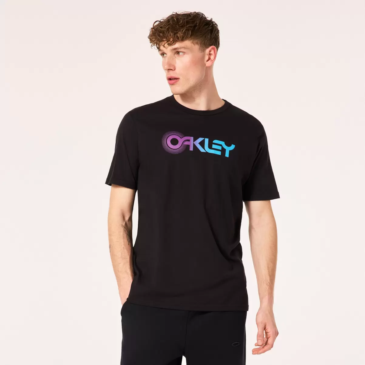 Men Rings Tee T-Shirts Blackout Oakley
