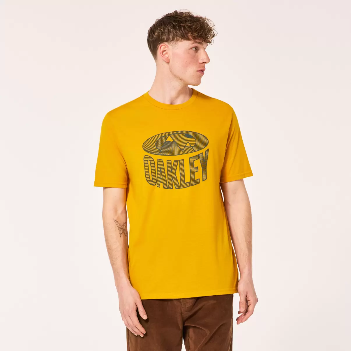 Winter Lines Tee T-Shirts Men Amber Yellow Oakley
