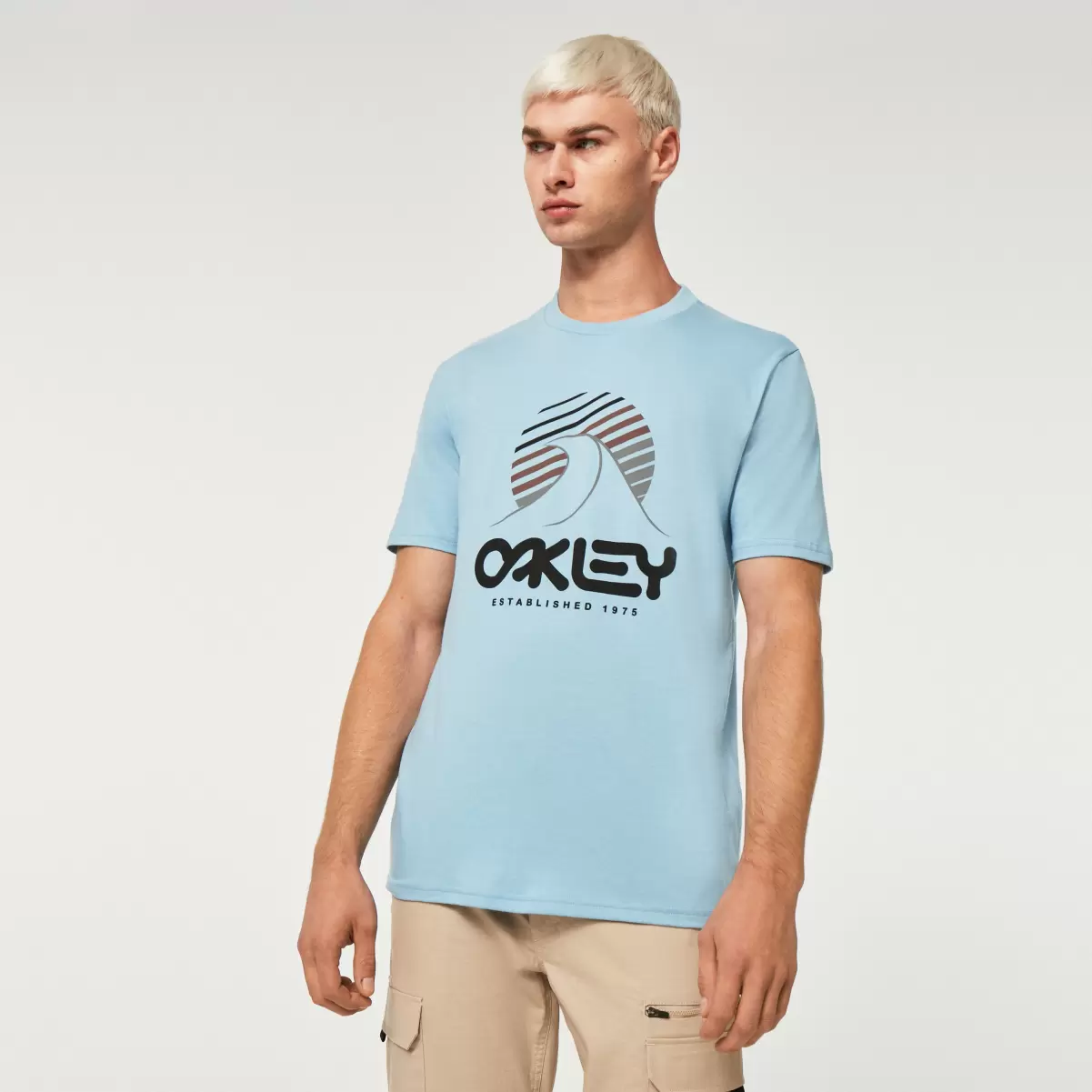 Stonewash Blue Men One Wave B1B Tee Oakley T-Shirts