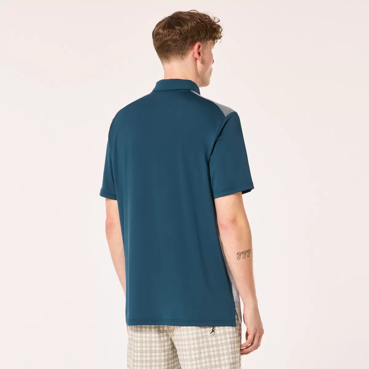 Men Jacquard Printed Polo Polo Shirts Oakley Oil Blue - 4