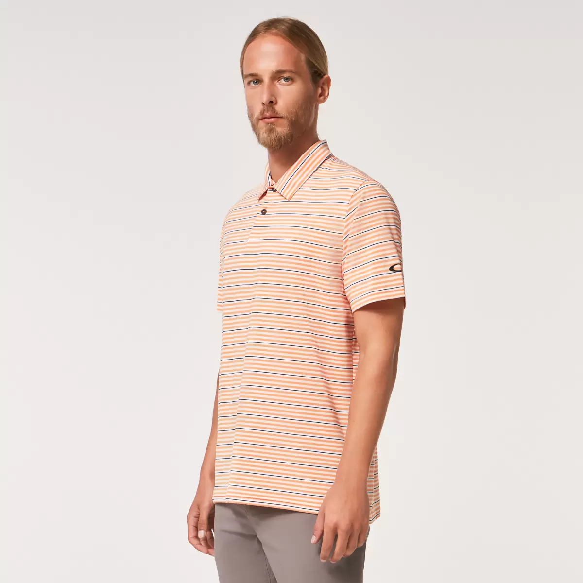 Polo Shirts Oakley Archive Stripe Soft Orange Men - 1