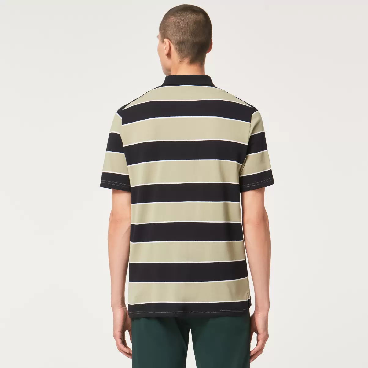 Polo Shirts Oakley Retro Soft Stripe Men Uniform Green/Blackout - 4