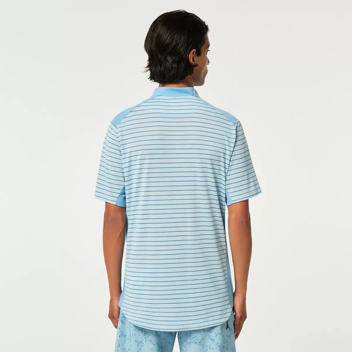 Oakley Fringe Stripe Stonewash Blue Men Polo Shirts - 4