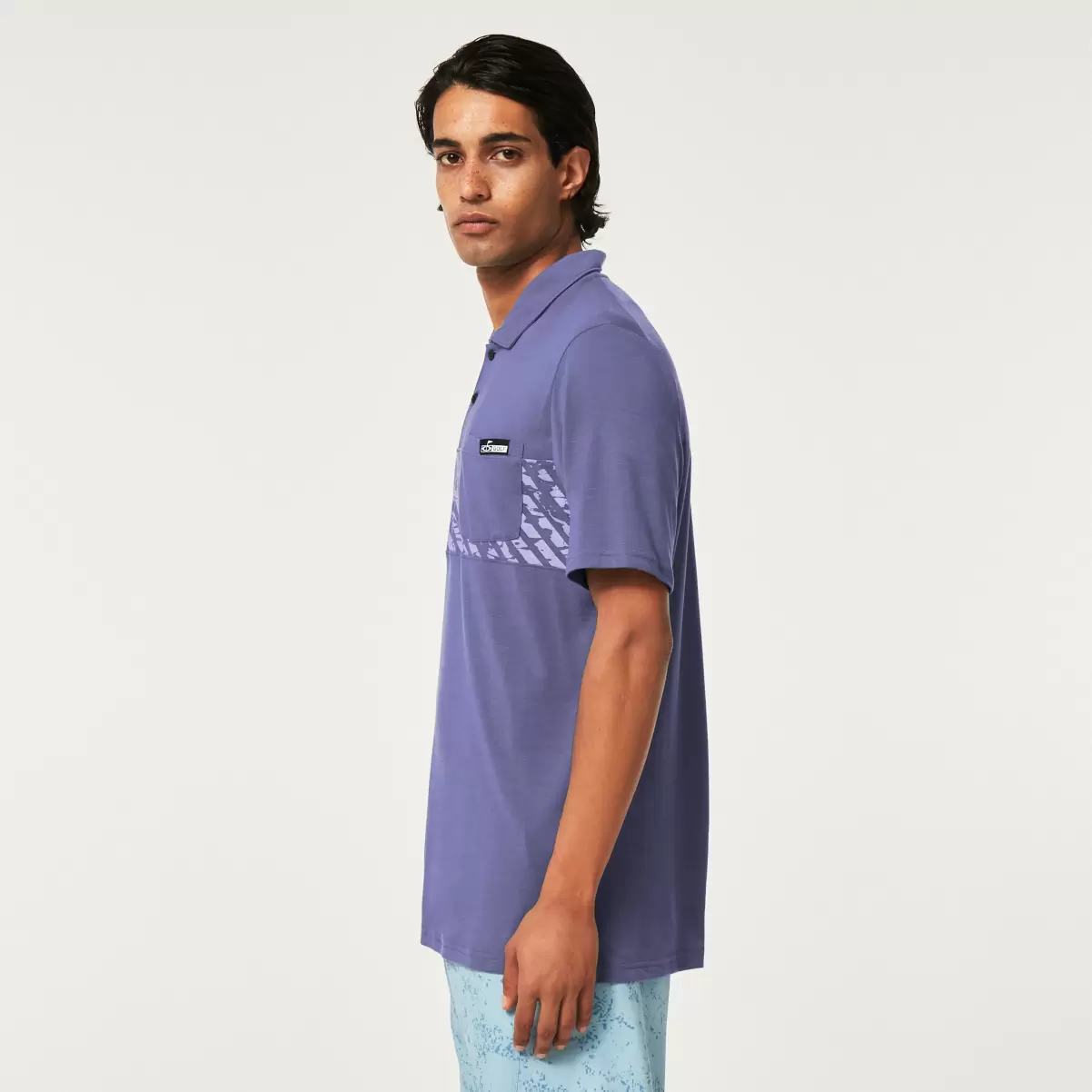 Oakley Sand Stripe Pocket Polo Shirts New Lilac Men - 1