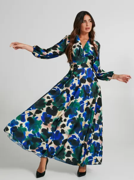 Convenient Dresses & Jumpsuits Var Green Bottle Abstract Floral Print Dress Women